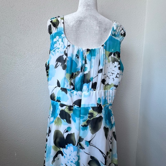 CB Established 1962 Floral Chiffon Dress Lined Sleeveless Party SZ 18 W - Picture 7 of 13